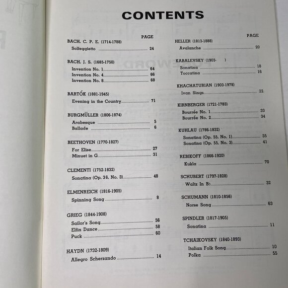 Piano Literature Sheet Music Volume Three Jane Smisor Bastien 1966 Vintage u - Picture 7 of 11